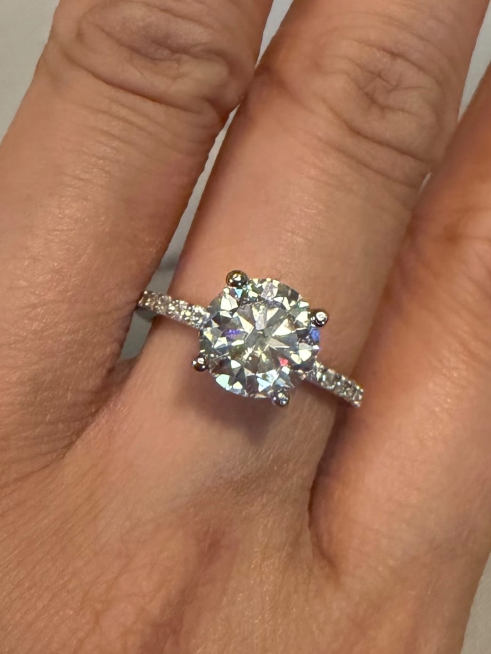 2-Carat Radiant Moissanite Solitaire Ring in 925 Sterling Silver